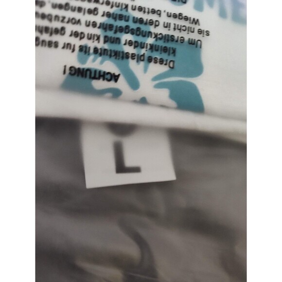 Life's a Beach T-shirt Women's Large White & Teal Summer Vacation Tee - Picture 3 of 4